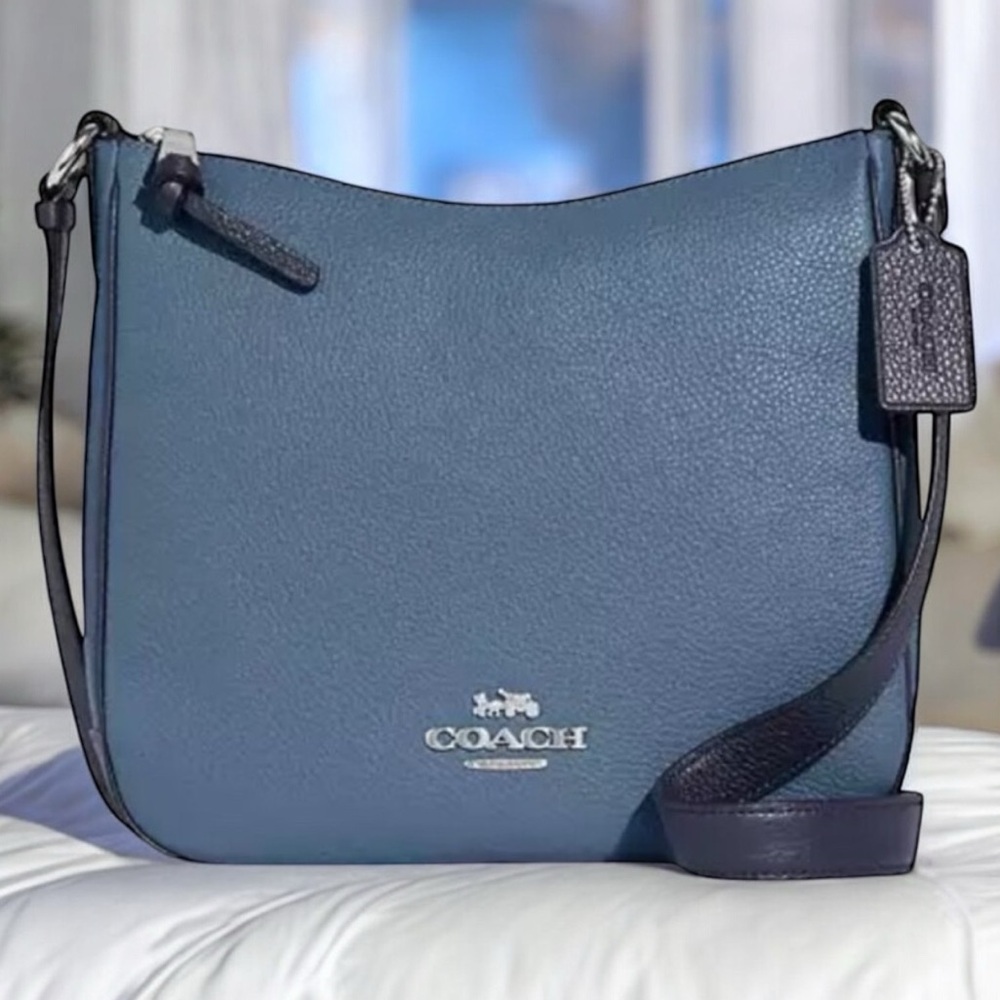 Coach Ellie File Bag Indigo Blue Like New